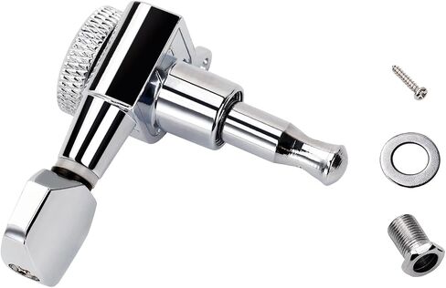 Banworks 3L3R Guitar Locking Tuning Pegs 18:1 Ratio Sealed Guitar String Tuning Keys Machines 3x3 with 45 Degree Fixing Tag for Les Paul LP SG Electric or Acoustic Guitar Pack of 6 JT/ZSJXQ-04 Chrome in Saudi Arabia