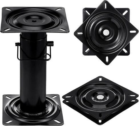 7 Inch Boat Seat Swivel Base Adjustable Boat Seat Pedestal 11.34-17.24 Inches 360-degree Replacement Square Swivel Plate Mechanism for Recliner Chair Furniture Bar Stool Fishing Enthusiasts in Saudi Arabia