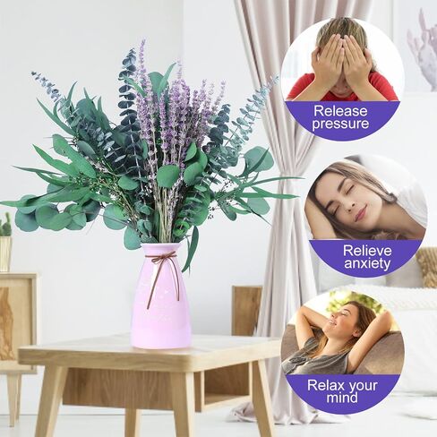 Preserved Dried Eucalyptus Stems Bundle - 12 PCS Blue Eucalyptus for Shower, 17" 100% Natural Eucalyptus Bundle Real Greenery Fresh Leaves Plants, Aromatherapy SPA, Wedding Arrangements, Home Decor in Kuwait