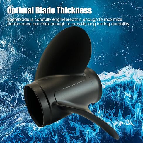 Upgrade OEM Aluminum Boat Outboard Propeller for Mercury Engines 10x17 11 3/8x12 10 1/2x13 30HP 35HP 40HP 45HP 50HP 55HP 60HP 70HP,13 Spline Tooth,RH in Kuwait
