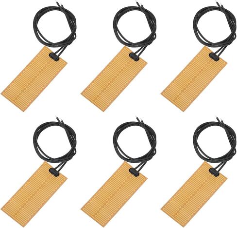 MECCANIXITY 6pcs Heater Film Heating Plate, 15W 24V Polyimide Heat Pad Adhesive PI Heater Elements Film 94mmx40mm Heater Strip for Constant Temperature in Saudi Arabia