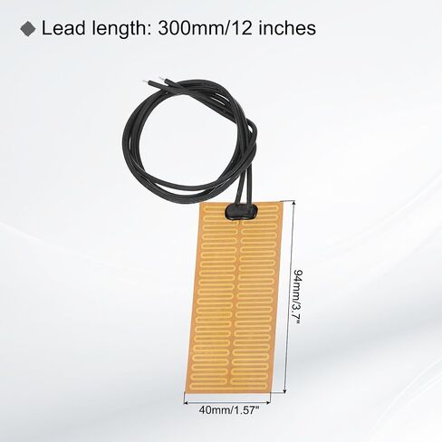 MECCANIXITY 6pcs Heater Film Heating Plate, 15W 24V Polyimide Heat Pad Adhesive PI Heater Elements Film 94mmx40mm Heater Strip for Constant Temperature in Saudi Arabia