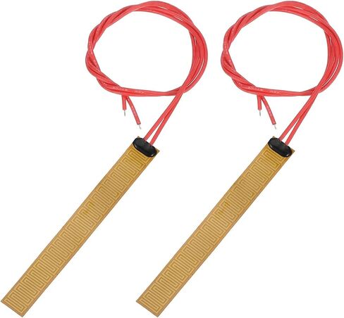 MECCANIXITY 2pcs Heater Film Heating Plate, 9W 24V Polyimide Heat Pad Adhesive PI Heater Elements Film 100mmx12mm Heater Strip for Constant Temperature in Saudi Arabia