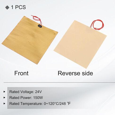 Meccanixity 1PCS Heater Film Plate ، 150W 24V Polyimide pad pad heat under under heat strip 200mmx200mm strip strip for stater tervement in Saudi Arabia