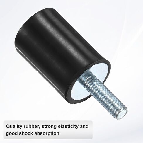 8-Pack Rubber Mounts D8mmxH8mm Male/Female Vibration Isolators Cylindrical Shock Absorber W M3 x 6mm Studs for Air Compressor/Car/Pump/Boat/Garage Motor/Bobbins Rubber Isolators in Kuwait
