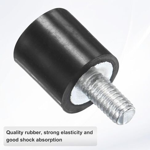 8 حزم يتصاعد المطاط D8mmxh8mm الذكور/الإناث عزل الاهتزاز الأسطواني امتصاص الصدمات W M3 × 6 مم لضاغط الهواء/السيارة/المضخة/القارب/المرآب/البكر العزلات المطاطية in Kuwait
