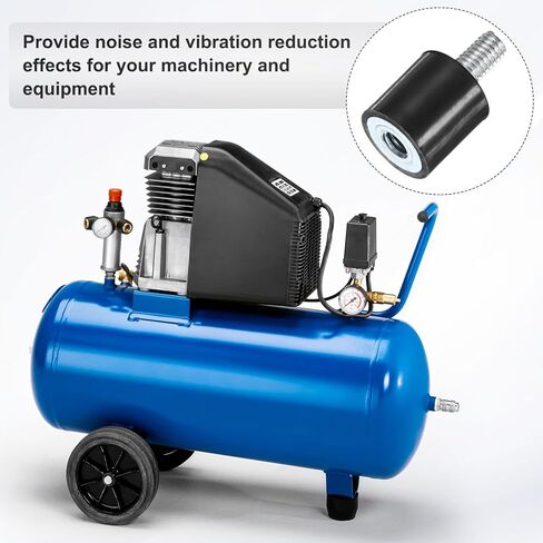 8 حزم يتصاعد المطاط D8mmxh8mm الذكور/الإناث عزل الاهتزاز الأسطواني امتصاص الصدمات W M3 × 6 مم لضاغط الهواء/السيارة/المضخة/القارب/المرآب/البكر العزلات المطاطية in Kuwait