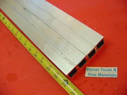 4 Pieces 1"x 1"x 1/8" Wall x 24" Long Aluminum Square Tube 6063 T52 1.0" OD x .745" ID in Saudi Arabia