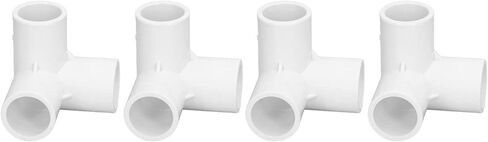 Plastic Tee Fittings 3 Way Pipe Fittings 10PCS 3 Way Pipe Fittings PVC Plastic Right Angle Tee Corner Connector 20mm Inner Diameter (White) in Saudi Arabia