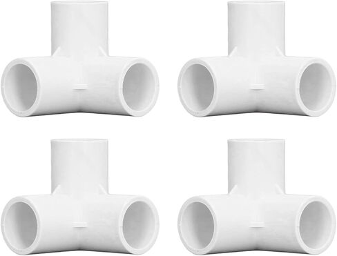 Plastic Tee Fittings 3 Way Pipe Fittings 10PCS 3 Way Pipe Fittings PVC Plastic Right Angle Tee Corner Connector 20mm Inner Diameter (White) in Saudi Arabia
