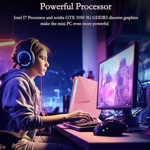 Mini Gaming PC, 12Th Gen lntel Core i9-12900H(14C/20T up to 5GHz), RTX 3050Ti 8GB RGB Lights Gaming Mini Computer, 32GB RAM 1TB PCIe Gen 4.0 SSD, 4K Triple Display/2.5G LAN/WiFi 6E BT 5.2, Win 11 Pro in Saudi Arabia