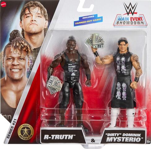 Mattel WWE Main Event Showdown Action Figures 2-Pack with Accessory, Series #21 R-Truth vs “Dirty" Dominik Mysterio Collectible Set, 6-inch in Saudi Arabia