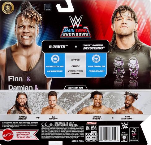 Mattel WWE Main Event Showdown Action Figures 2-Pack with Accessory, Series #21 R-Truth vs “Dirty" Dominik Mysterio Collectible Set, 6-inch in Saudi Arabia
