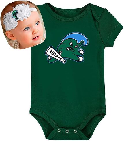 Tulane Green Wave Baby Oneie و Rightbby Bow Tear in Saudi Arabia