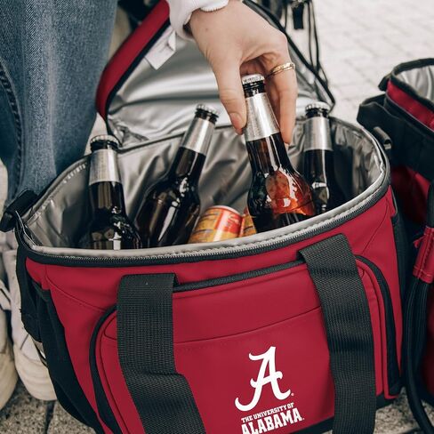 العلامات التجارية الشعار NCAA Flex -Can Cooler-بطانة تسرب محققة للحرارة ، يبقى باردًا لساعات ، حزام كتف قابل للتعديل-رائع للخلع والنزهات in Saudi Arabia