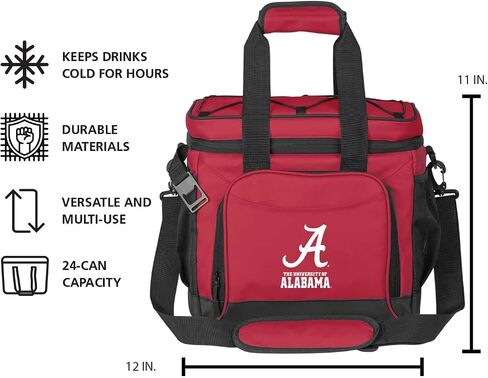 العلامات التجارية الشعار NCAA Flex -Can Cooler-بطانة تسرب محققة للحرارة ، يبقى باردًا لساعات ، حزام كتف قابل للتعديل-رائع للخلع والنزهات in Saudi Arabia