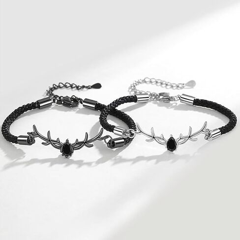 PINK TOWN Black White Dragon Pattern Couple Bracelets Couples Heart Bracelet Friendship Bracelets Matching His Hers Bonding Bracelet Set for Couples in Kuwait
