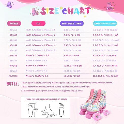 jessie Girl Roller Skates for Kid, PU Leather Flash Rainbow Adjustable Roller Skates Girls Ages 5-12 Four-Wheel Beginner Adult Indoor Outdoor in Saudi Arabia