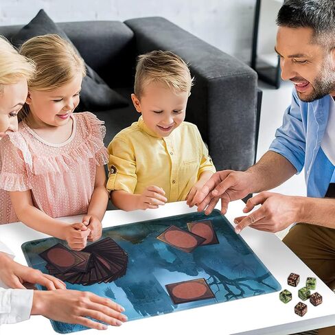 Playmat for MTG, 24x14 Inches Playmats, for TCG and CCG Trading Card Game Mat, Non-Slip Rubber for MTG Playmats with A Storage Bag and 6 Dice Set, Anime Angel Girl Pattern in Saudi Arabia