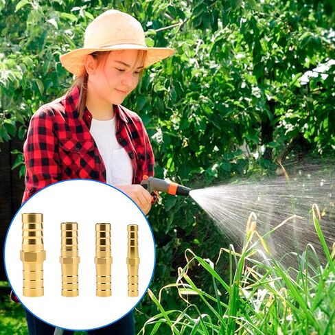 12PCS Brass Hose Barb Fitting, 1/4" 5/16" 3/8" 1/2" (6 mm/8 mm/10 mm/12 mm) Metals Splicer Mender for Hoses Fittings, Barbs Hose Union Fuel Gas Water Air Adapter Barb Fittings for Air/Fuel in Saudi Arabia