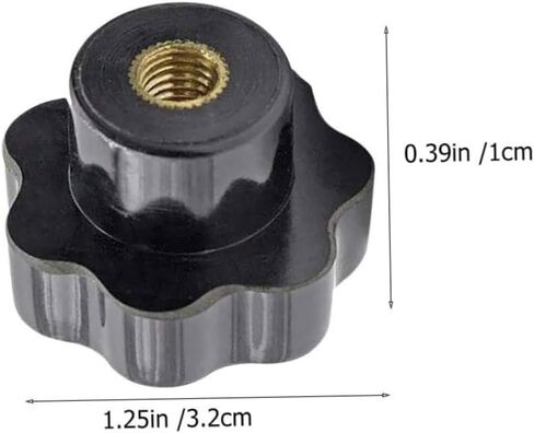 PRETYZOOM 2sets Knurled Clamping Knobs Hexagonal Plum Nuts for Screw Knobs Matte Black T-Track Handgrip Thread Accessories 12pcs*2 in Saudi Arabia