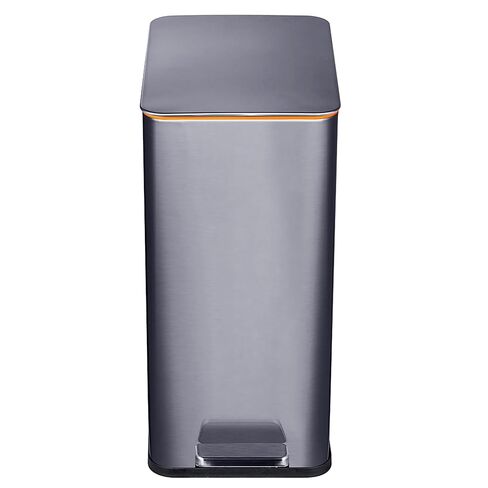 RedFactor Slim 2.6 Gallon Stainless Steel Pedal Trash Can with Soft Close Lid for Narrow Spaces – Wastebasket Bin with Removable Inner Bucket for Bathroom, Kitchen, Bedroom or Office (Copper) in Saudi Arabia