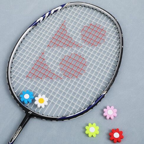 9pcs Tennis Dampener for Racket, Dampener Tennis Racquet, Flowers Shape Tennis Racket Dampener, Silicone Tennis Shock Absorber for Racket, Multicolor in Saudi Arabia