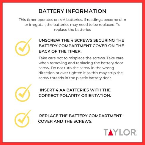Taylor Precision 5839N Digital Timer, 4 Event Channel, 4.5' x 6.25', 10 -Hour for Commercial Kitchens, Yellow in Saudi Arabia