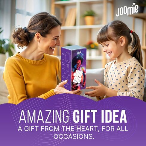 Joomie Kids Wireless Pink Karaoke Microphone - Fun Musical Toy with Pink Windscreen, Safe Design, Easy Controls, and Long Battery Life for Children's Parties, Playdates, and Imaginative Play in Saudi Arabia