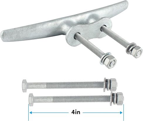 Dock Cleats 4/6/8/10 inch (4 Sizes), Boat Cleats with Hardware, Boat Dock Cleats Rope Cleats, Ideal for Boat Deck Yacht Kayak Dock or Home Decoration（2, 5, 4, 6,10 Pack in Kuwait