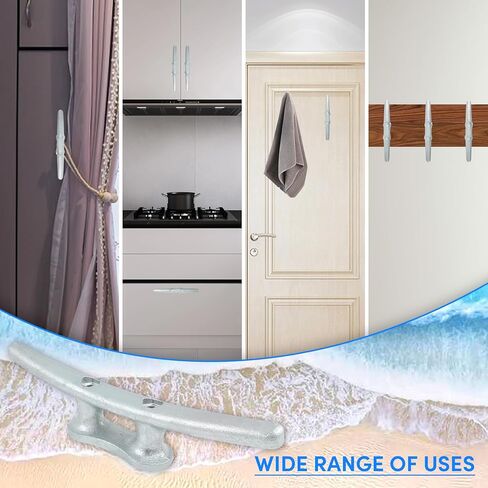 Dock Cleats 4/6/8/10 inch (4 Sizes), Boat Cleats with Hardware, Boat Dock Cleats Rope Cleats, Ideal for Boat Deck Yacht Kayak Dock or Home Decoration（2, 5, 4, 6,10 Pack in Kuwait