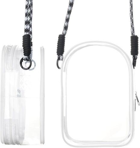 Clear Figure Display Bag with Keychain for Doll, Positive Doll Storage Bag, Pouch Keychain Charms for Collectibles (with Zipper- Waterproof) Building Block Storage Bag,8.2 * 4.6 inch in Saudi Arabia
