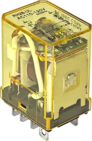 Rh2b-ulac110-120v 10a ترحيل الطاقة-8-دبوس 110/120VAC ، DPDT ، المكونات الإضافية ، محطات الشفرة ، مؤشر LED in Saudi Arabia