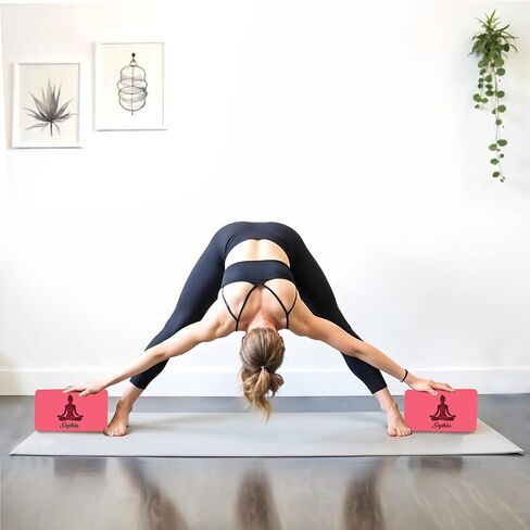 Personalized Yoga Blocks 2 Pack with Custom Design, Yoga Blocks for Women, Exercise blocks Yoga Blocks Soft Non-Slip for Pilates, Meditation, Custom Yoga Accessories in Kuwait