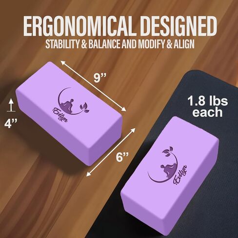 Personalized Yoga Blocks 2 Pack with Custom Design, Yoga Blocks for Women, Exercise blocks Yoga Blocks Soft Non-Slip for Pilates, Meditation, Custom Yoga Accessories in Saudi Arabia