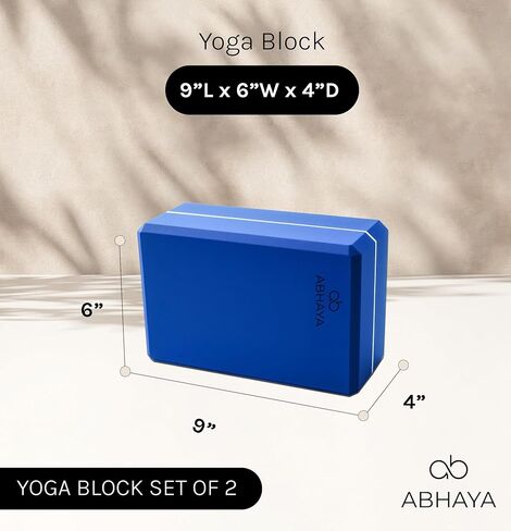 MODERN-X Yoga Block 2-Pack with Precision Alignment Guide - Premium Non-Slip Surface - High-Density Latex-free EVA Foam - Yoga Accessory - Supportive, Lightweight, for Yoga, Pilates Meditation, Stretching, Stability and Balance by ABHAYA in Saudi Arabia