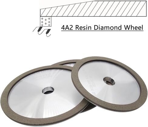 4A2 Resin Bond Diamond Grinding Wheel for Relief Angle Grinding Circular Saw Blade Sparse Tooth(400 Grit,D125mm x H32mm) in Saudi Arabia