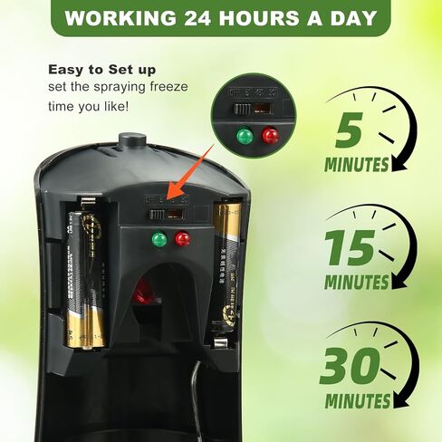 12 Pack Automatic Air Freshener Spray Dispenser,Wall Mounted or Free Standing Auto Freshener Dispenser Aerosol Sprayer for Hotel Office Living Room Bathroom Commercial Place,Black in Saudi Arabia