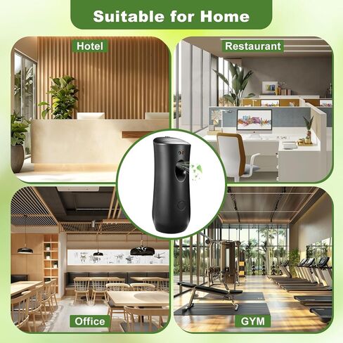 12 Pack Automatic Air Freshener Spray Dispenser,Wall Mounted or Free Standing Auto Freshener Dispenser Aerosol Sprayer for Hotel Office Living Room Bathroom Commercial Place,Black in Saudi Arabia