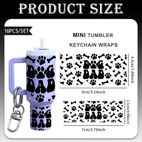 Keychain UV DTF Wraps - 16 Pcs Funny Animal Motel Keychains Uvdtf Wrap Decals, Sunflower Girl Blank Keychain UV DTF Transfer Craft Decor Beatiful Butterfly Fun Gifts for Coworkers (Lady) in Saudi Arabia