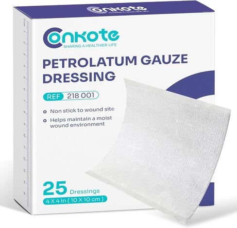 Conkote Petrolatum غير ملتصق بالشاش للجروح ، 4 "× 4" ، صندوق 25 in Kuwait
