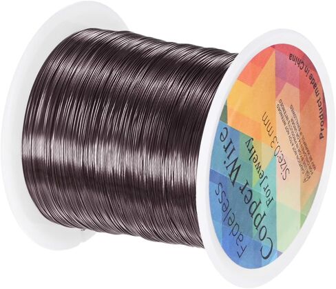 0.3mm Jewelry Wire, 28 Gauge 328FT Craft Wire Copper Beading Wire for Jewelry Making/Planting/Weaving/DIY Crafting, Soft Metal Wires [100M, Light Golden] in Saudi Arabia