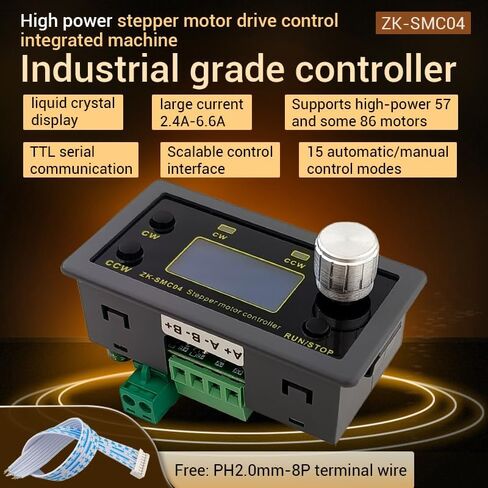 DC 10-30V 6.6A 42 57 86 Stepper Motor Driver Controller Integrated Board Forward/Reverse Pulse Speed Angle Control Module PLC Serial Communication for NEMA 17 23 Motor in Kuwait