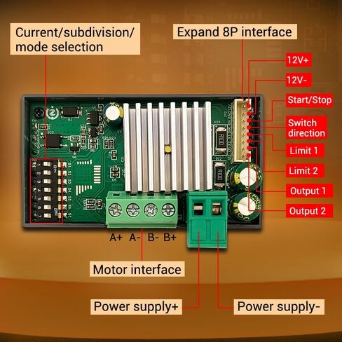 DC 10-30V 6.6A 42 57 86 Stepper Motor Driver Controller Integrated Board Forward/Reverse Pulse Speed Angle Control Module PLC Serial Communication for NEMA 17 23 Motor in Kuwait