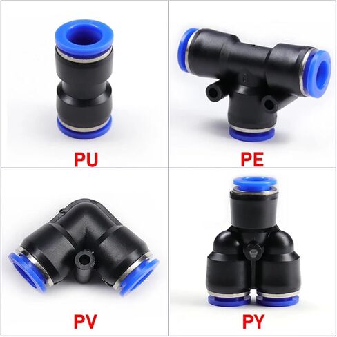 1/10pcs Pneumatic Fittings Connectors 4mm 6mm 8mm 10mm PU/PV/PE/PY/PZA Type Quick Release Push In Connection For Air Water Hose Tube(PU,OD 16MM_1PCS) in Kuwait