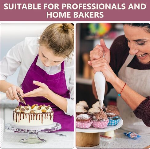 Crea Cake® 12 Pack Cake Boards 10 Inch Round - Sturdy 1/2" Thick Cake Drum, Food-Grade & Grease-Proof Cardboard Base Rounds, 10 inch Board, Drums for Multi-Layer, Tiered & Heavy Cakes, Glossy White in Saudi Arabia