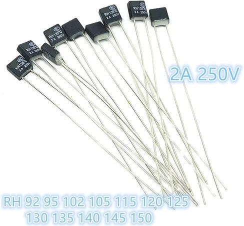 Thermal Fuse RH 92 95 102 105 115 120 125 130 135 140 145 150 Degree RH Cutoff Temperature Fuse 2A 250V Fan Motor(RH145C,5PCS) in Saudi Arabia
