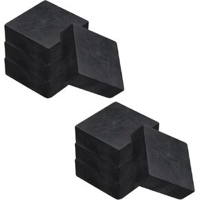 UXCELL 8PCS منصات الاهتزاز المضادة للمطاط ، 2 "× 2" × 0.8 "منصات غسالة تمتص الصدمات المطاطية مربعة ، حصيرة حامي غير مركبة لضاغط مكيف مجفف الغسالة in Kuwait