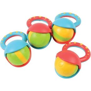 مجموعة اللعب البناء من ستة 3 1/2 "H. x 2" W. Rainbow Shakers الآلات الموسيقية لأعمار 6 أشهر وما فوق in Kuwait