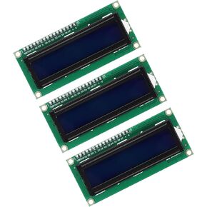 Meccanixity 5pcs IIC LCD 1602 وحدة العرض التسلسلي 5V ، شاشة العرض الصفراء الإضاءة الخلفية 16x2 محول واجهة LCD 72x24mm in Kuwait